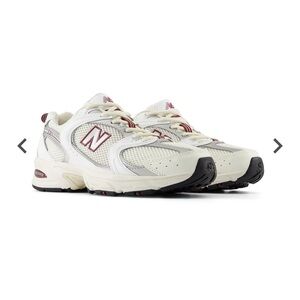 New Balance 530 Brand New Off-White and Burgundy Sneakers